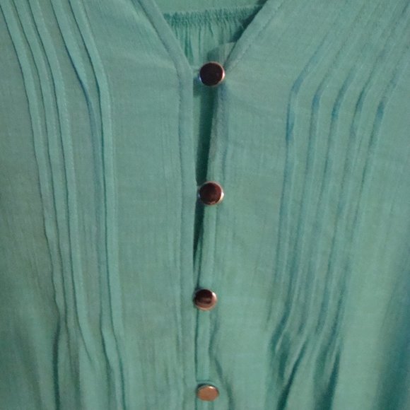 Teal button-up - Picture 4 of 7
